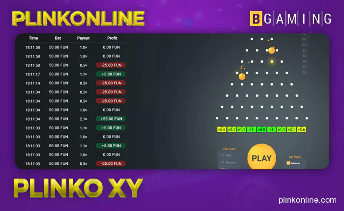 Play at Plinko XY by BGaming