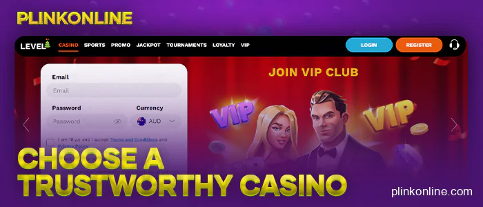 Decide on an online casino before playing plinko online