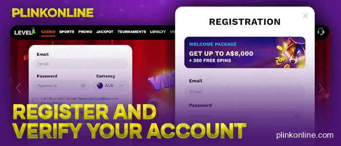 Create an account at an online casino to play plinko online