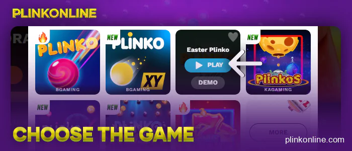 Choose plinko online game on AU casino site