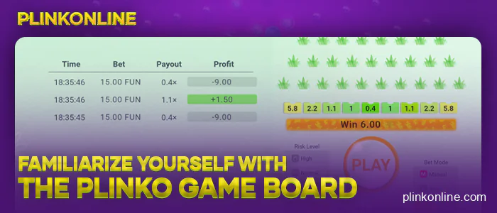 Check out the online plinko pokie at the casino