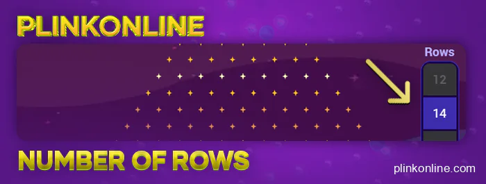Choose the number of lines to play in Online Plinko