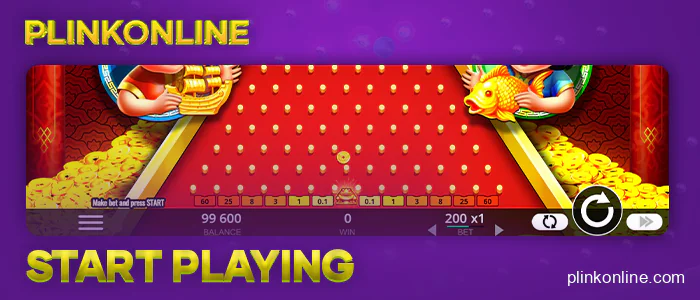 After your deposit, start playing plinko online for real money