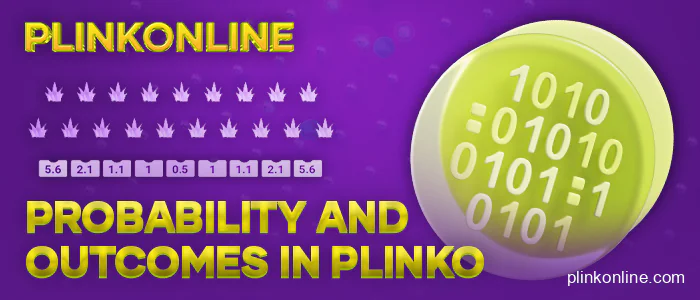 Random result of a game of plinko online