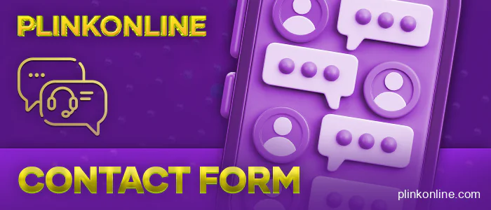 Contacting Plinkonline support via the online form