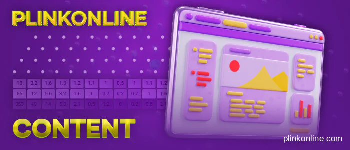 About the content on onlineplinko